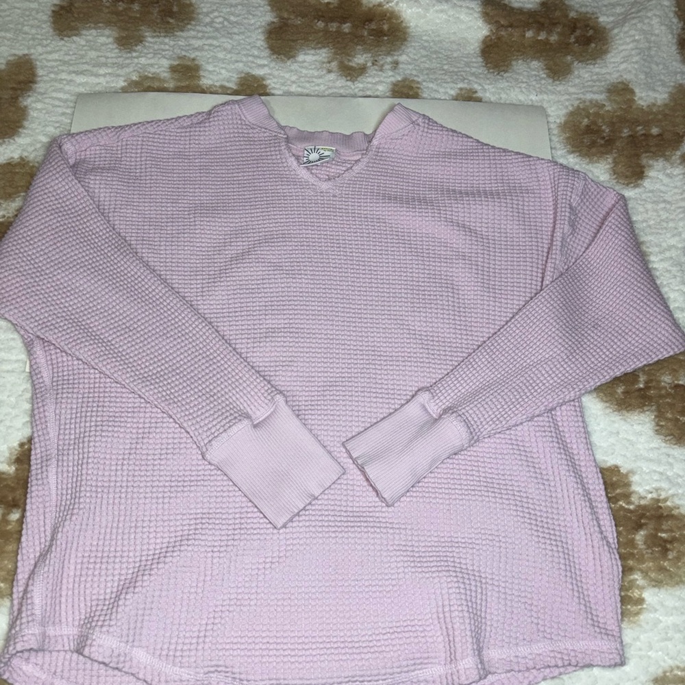 OFFLINE by Aerie Women's Waffle Pink Long Sleeve
